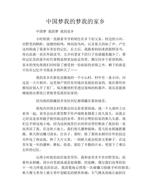 中国梦我的梦我的家乡