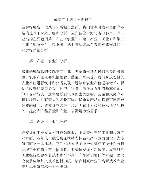 成安产业统计分析报告