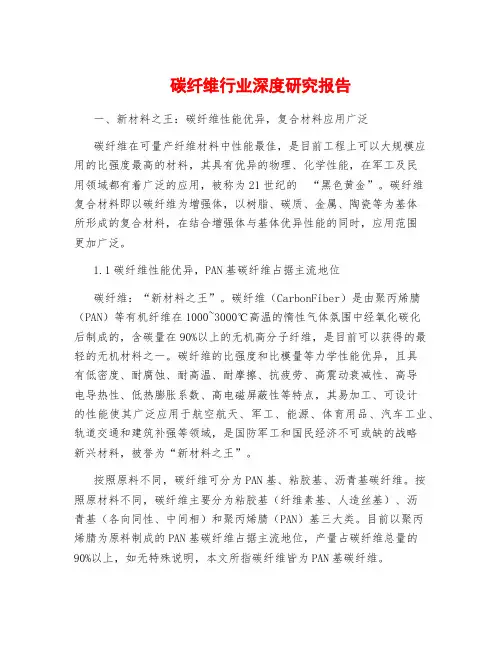 碳纤维行业深度研究报告