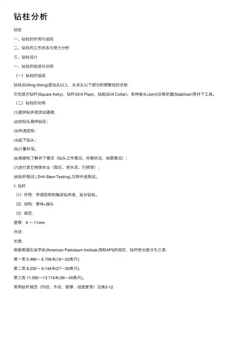 钻柱分析——精选推荐