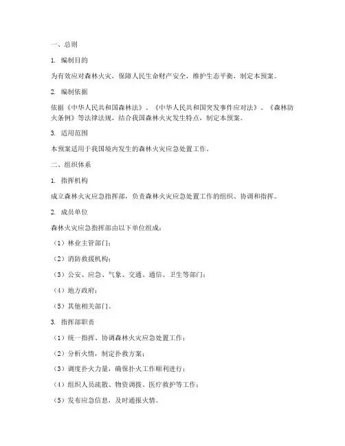 重要森林火灾应急预案