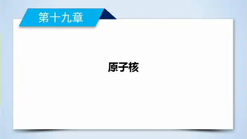 人教版高中物理选修3-5第19章 第1节  原子核的组成课件