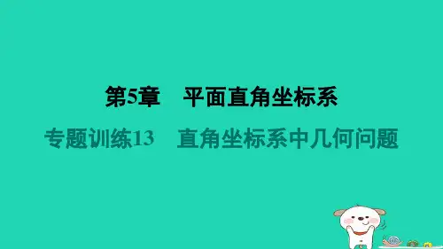 八年级数学上册第5章平面直角坐标系专题训练13直角坐标系中几何问题习题课件新版苏科版