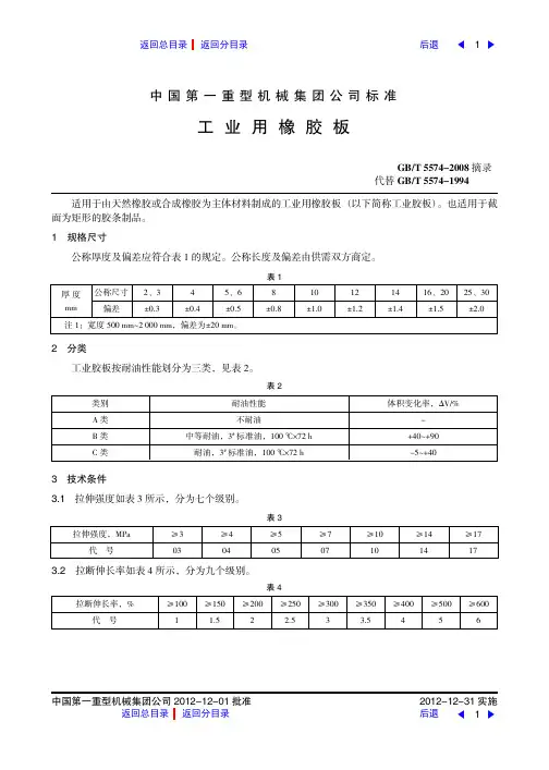工业用橡胶板
