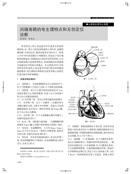 间隔旁路的电生理特点和无创定位诊断