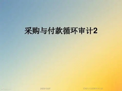 采购与付款循环审计2