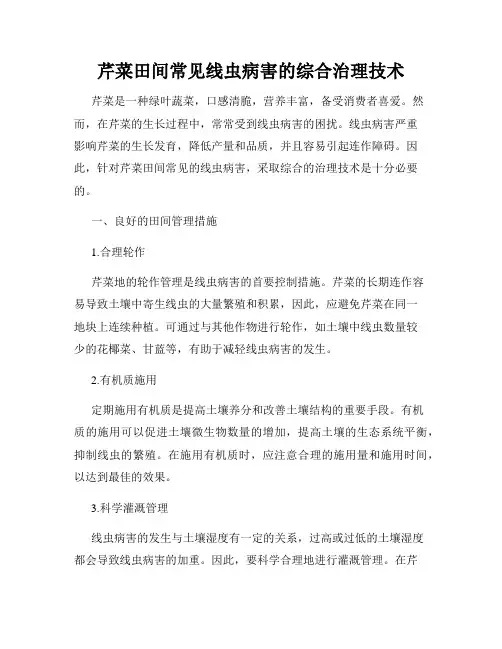芹菜田间常见线虫病害的综合治理技术
