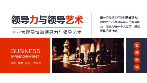 企业管理层培训领导力与领导艺术动态培训PPT课件