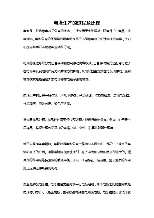 电泳生产的过程及原理
