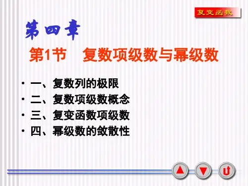 复数项级数与幂级数