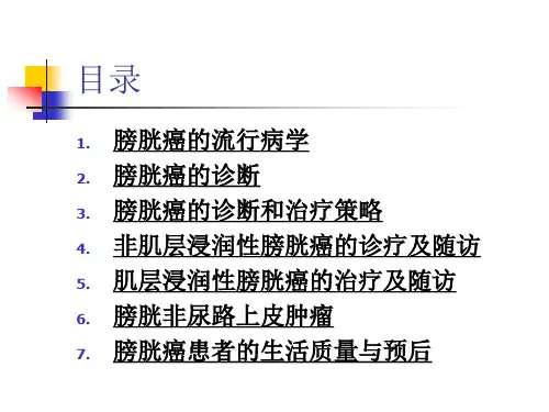 膀胱癌诊断治疗指南ppt课件