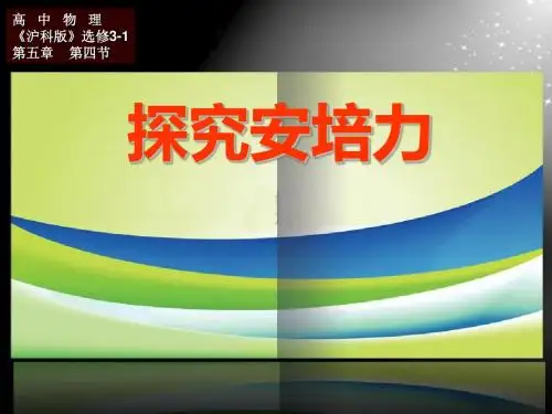选修3-1 5.4-探究安培力