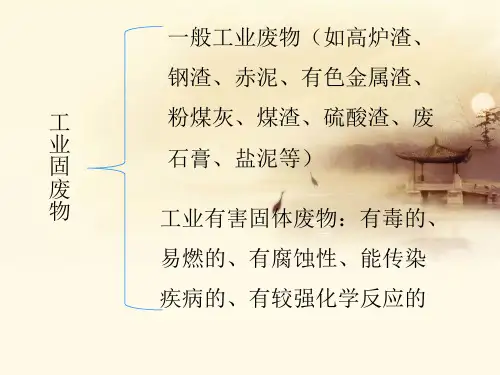 工业固废物的焚烧处理