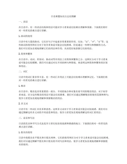 日语难懂知识点总结图解