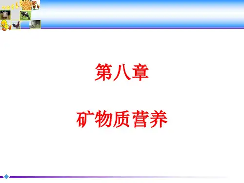 动物营养学：第八章  矿物质营养