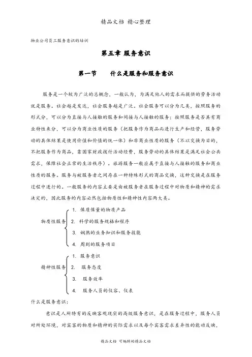 物业公司员工服务意识的培训