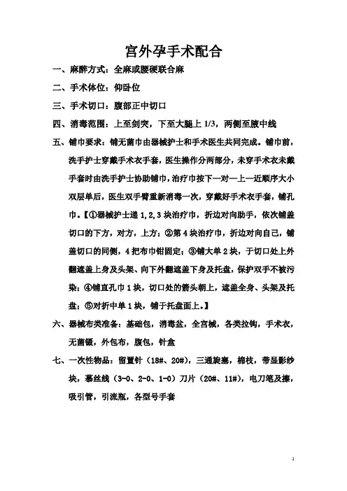 浅谈各科手术配合常规