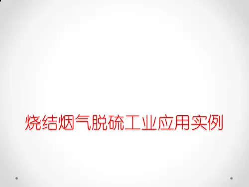烧结烟气脱硫工业应用实例