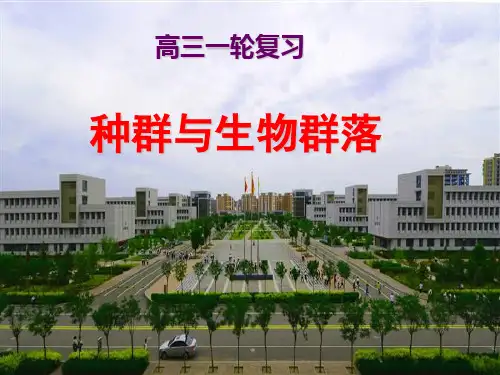 种群与生物群落一轮复习  集体备课
