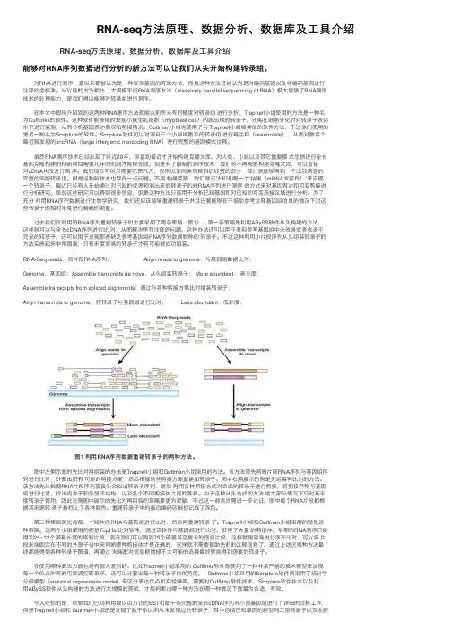 RNA-seq方法原理、数据分析、数据库及工具介绍