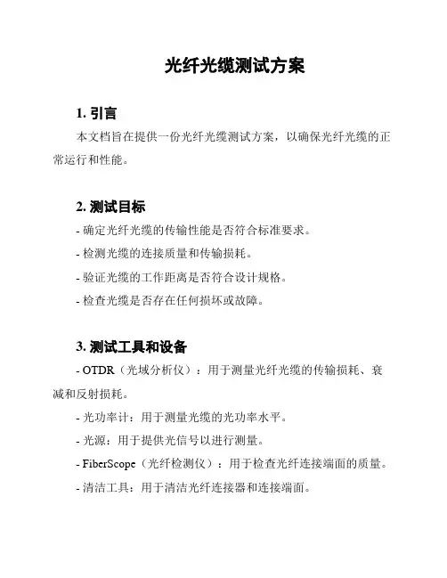 光纤光缆测试方案