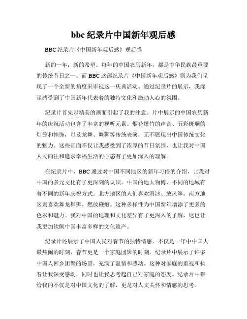 bbc纪录片中国新年观后感