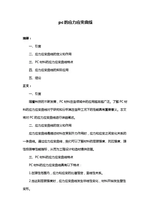pc的应力应变曲线