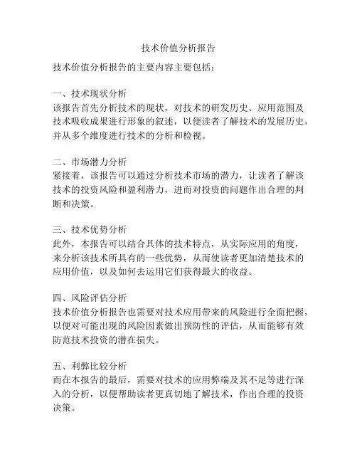 技术价值分析报告