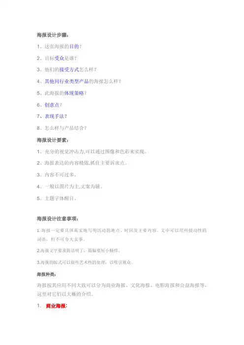 海报注意事项