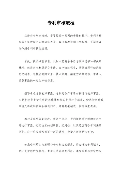 专利审核流程