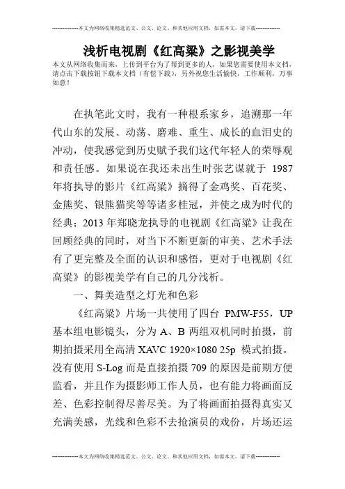 浅析电视剧《红高粱》之影视美学