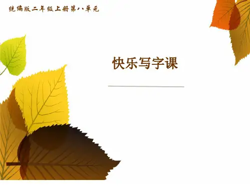 2021-2022学年部编教材小学语文二年级语文上册 第八单元 快乐写字课2