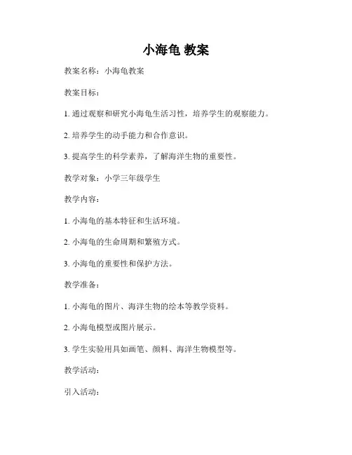 小海龟 教案