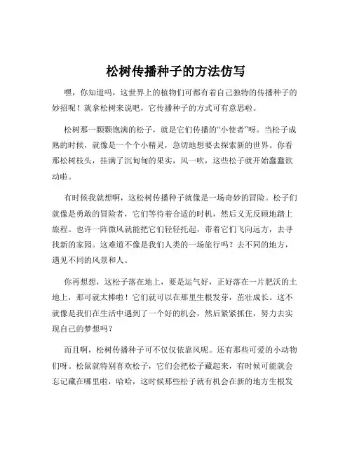 松树传播种子的方法仿写