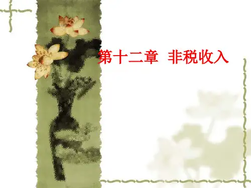 第十二章  非税收入