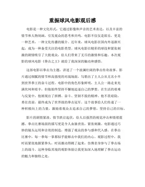 重振球风电影观后感