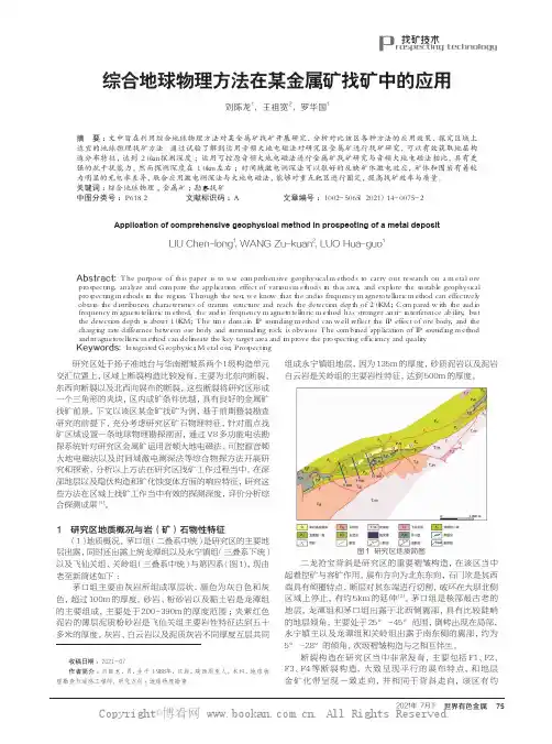 综合地球物理方法在某金属矿找矿中的应用