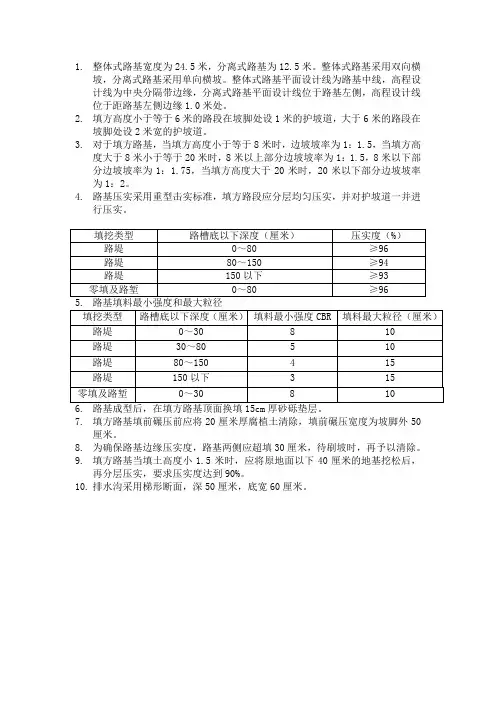 填方路基技术交底