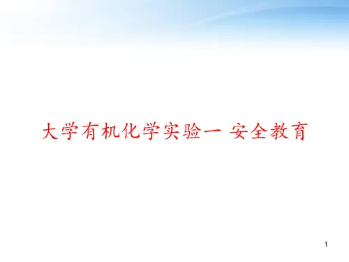 大学有机化学实验一 安全教育 ppt课件