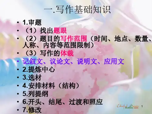 六年级语文作文专题总复习PPT课件