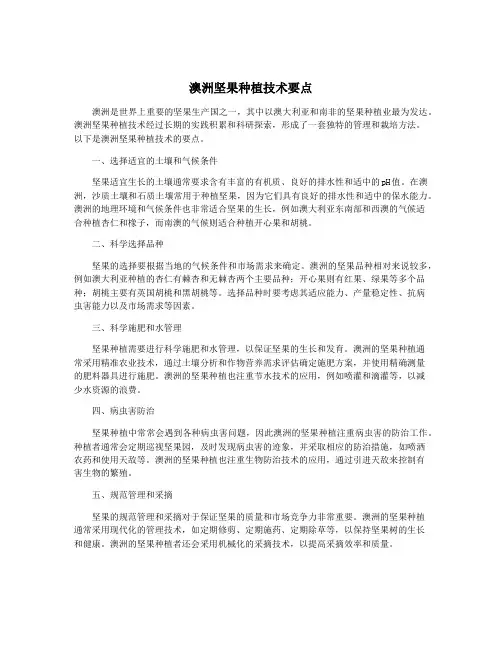 澳洲坚果种植技术要点