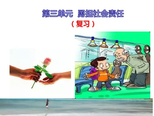 第三单元 勇担社会责任 期末复习课件（含思维导图）（共22张PPT）