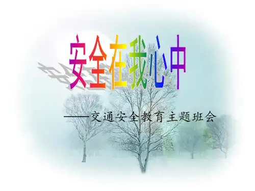 交通安全在我心中主题班会PPT课件