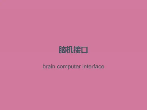 《脑机接口概述》ppt课件