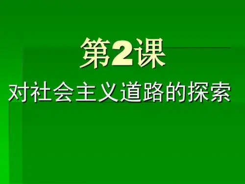 九年级历史下册第2课对社会主义道路的探索