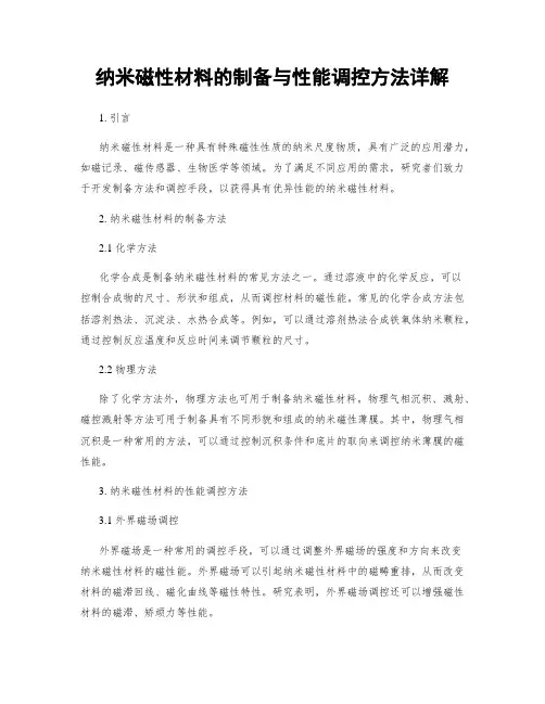 纳米磁性材料的制备与性能调控方法详解
