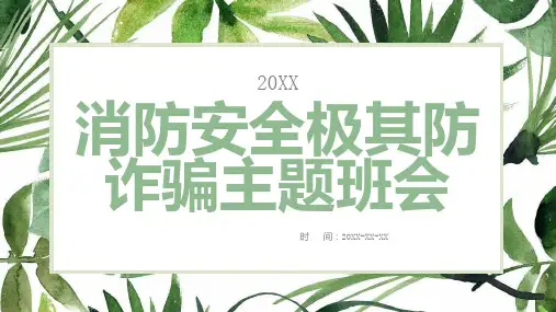 消防安全极其防诈骗主题班会