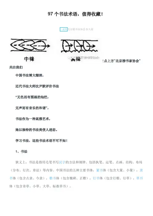 97个书法术语