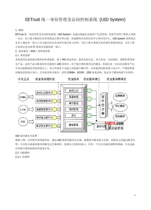 EETrust统一身份管理及访问控制系统