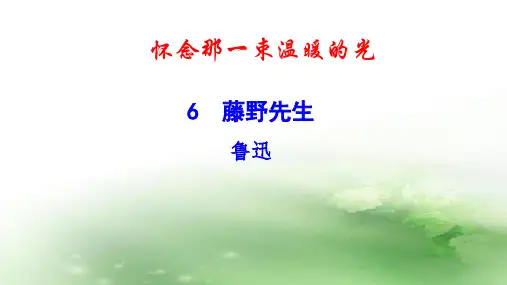《藤野先生》ppt课件34张